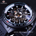 Fashion Casual Forsining watch mens Top Brand Luxury Rotating Bezel Sport Design Silicone Band Men Watches Automatic Clock